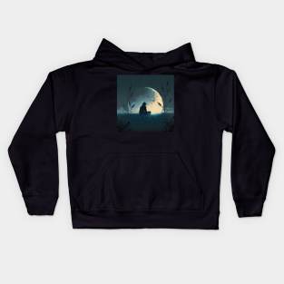 Full Moon and Full Sadness Kids Hoodie